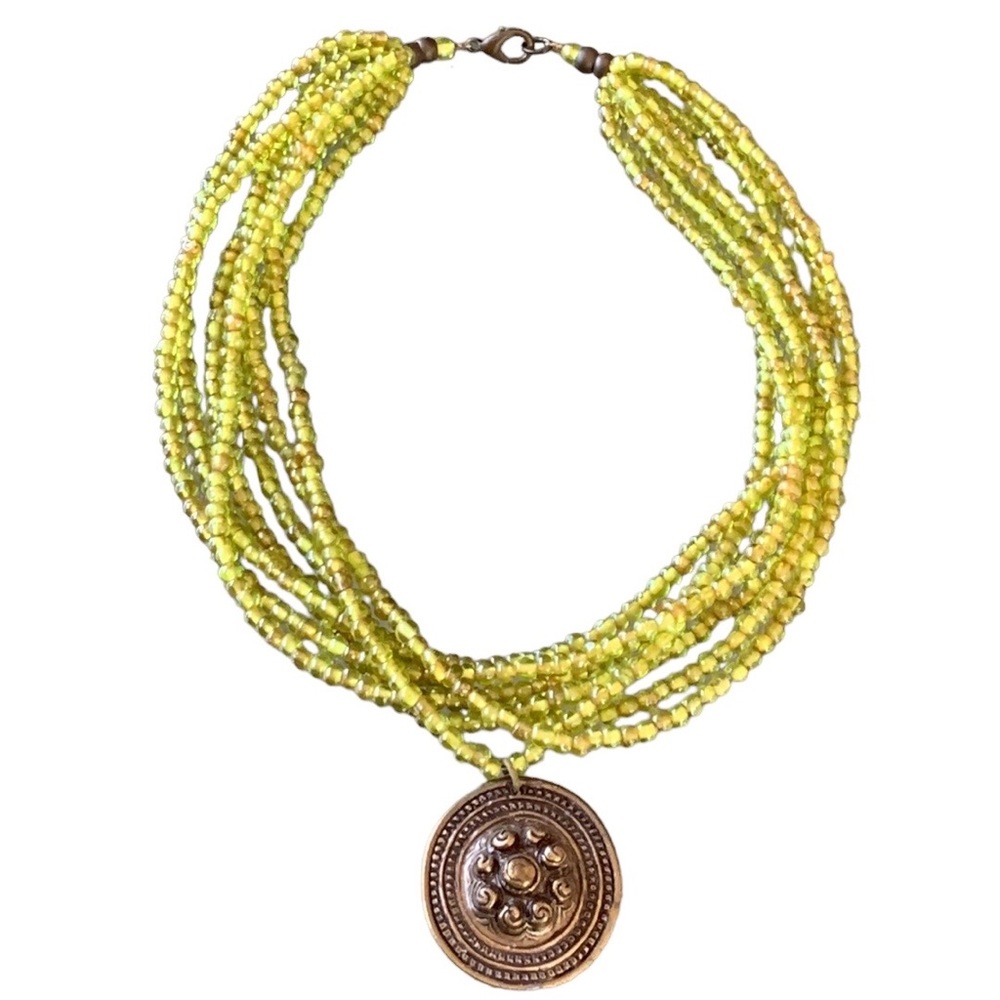 Cesaree Paris Green Necklace